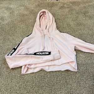 Hollister Pink cropped hoodie